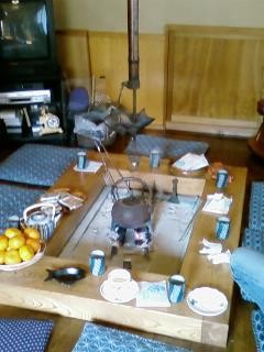 Tea around hibachi