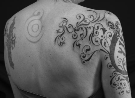 Back Tat b&w 2