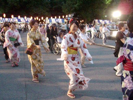 Man in yukata dancing at an o-bon festival for the dead in Japan Stock  Photo - Alamy