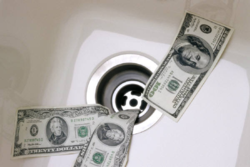 Money down drain