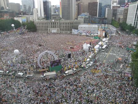 Monks demo in Seoul